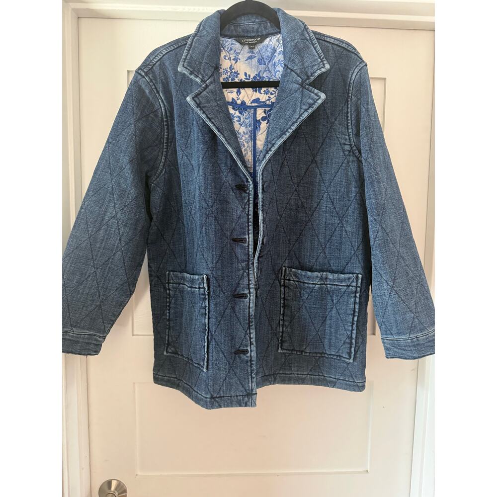 Liverpool Los Angeles Quilted Denim Jacket – Size Large